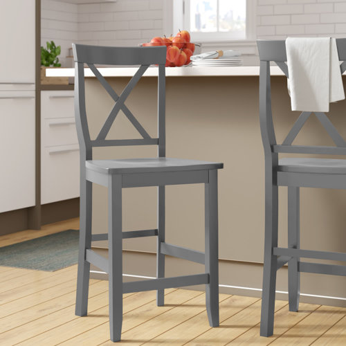 Three Posts™ Diamondback Solid Wood 24'' Counter Stool & Reviews Wayfair